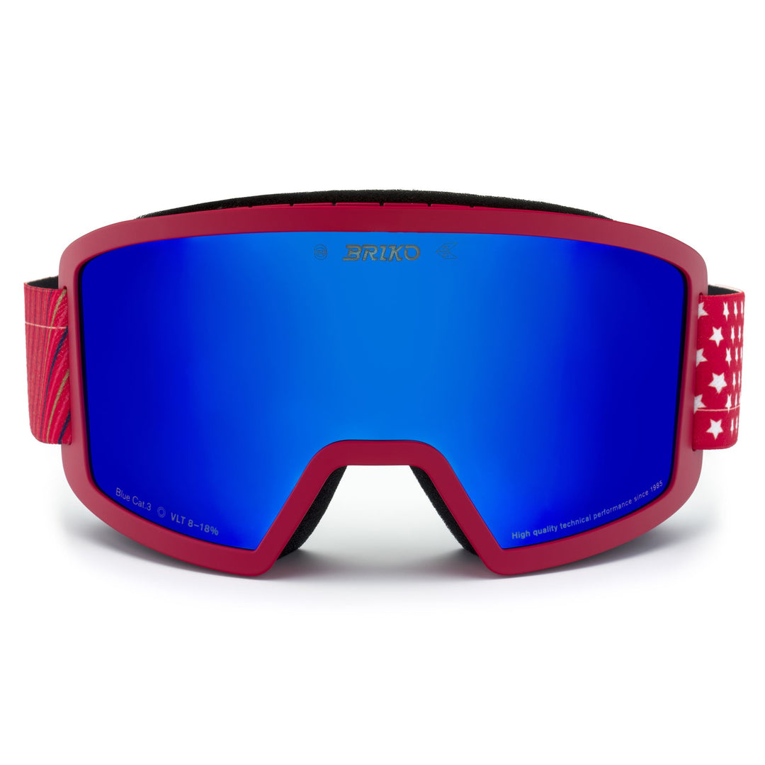 Red Unisex Ski Goggles with Anti-Fog Double Cylindrical Lens 01