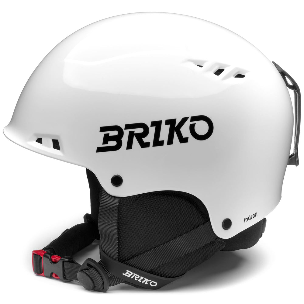 White Unisex Ski Helmet with ABS Shell and Rear Adjustment System 02