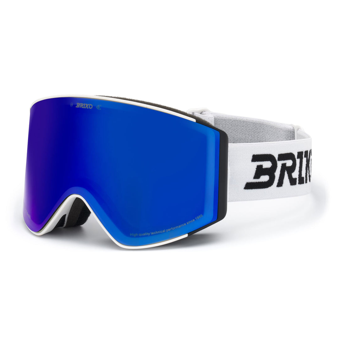 White Unisex Ski Goggles with Cylindrical Lens and Anti-Fog Coating main