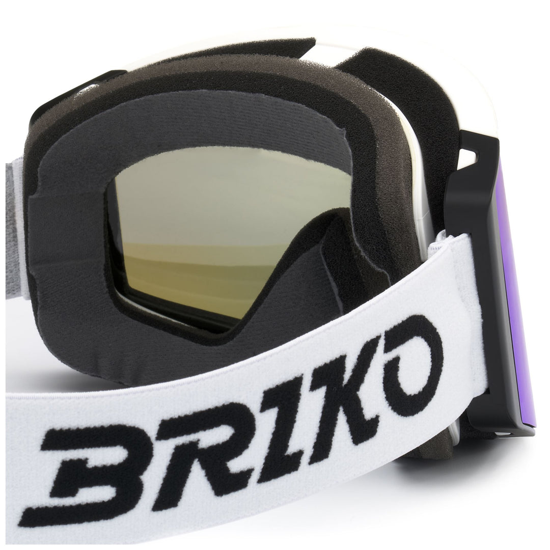 Masque de ski unisexe blanc avec écran cylindrique et traitement antibuée main