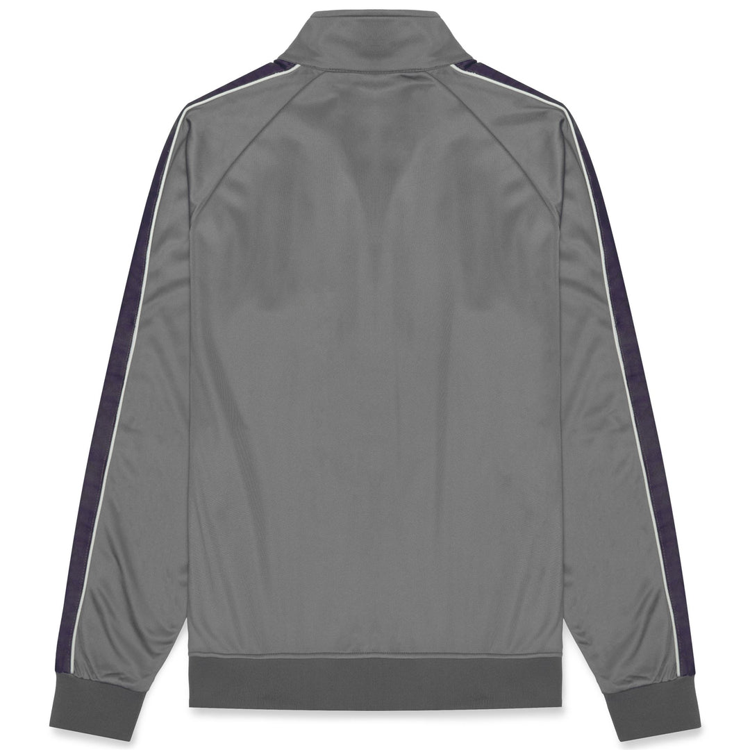 Felpa da uomo grigia slim fit in pile con zip intera main