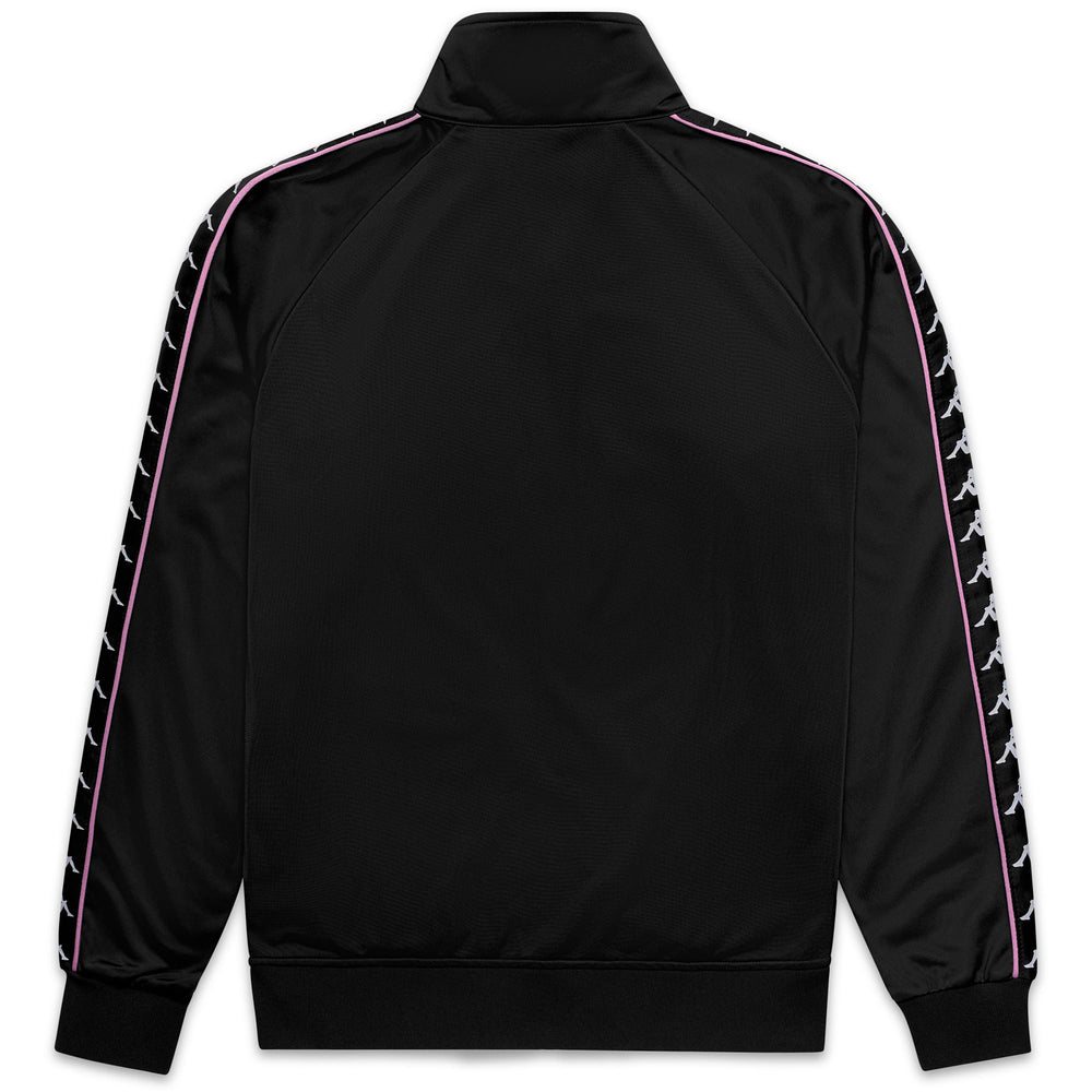 Felpa sportiva slim fit da uomo nera con apertura a zip intera 02