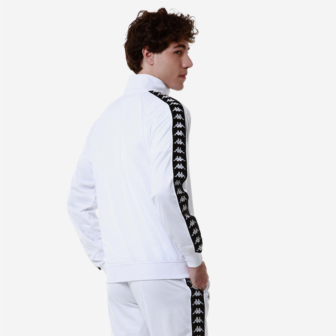 Sweat-shirt polaire de sport blanc pour homme, coupe ajustée main