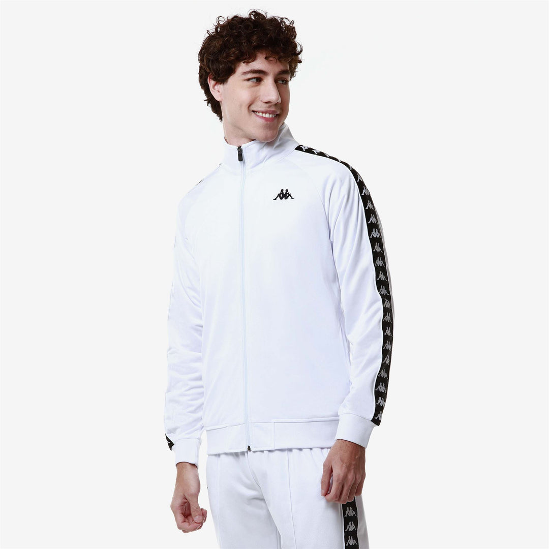 Black White Men's Street Fleece Jacket main