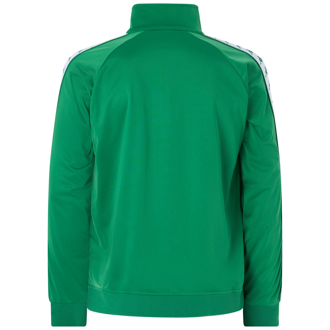 Giacca Sportiva Fleece Slim Fit Uomo Verde e Bianca main