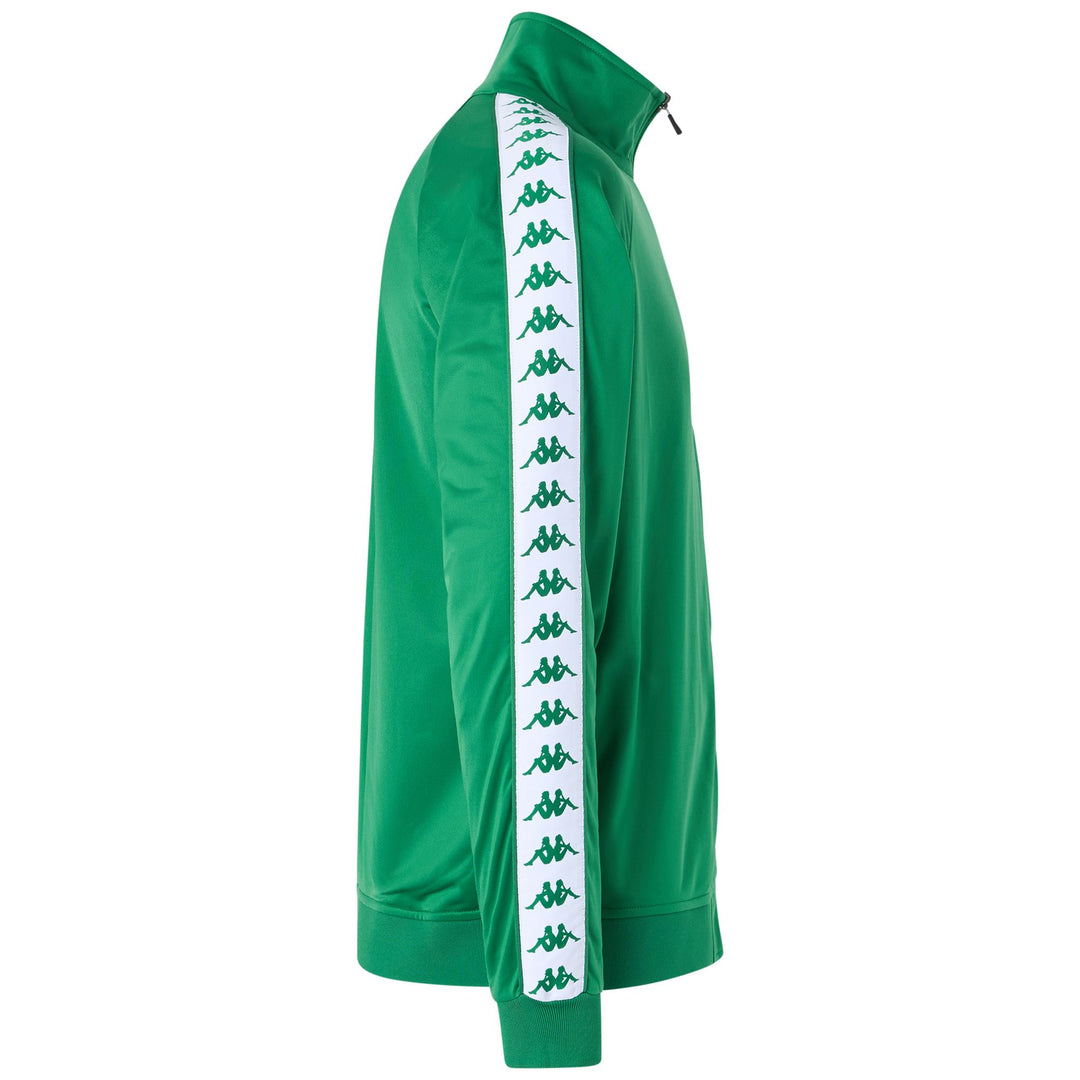 Giacca Sportiva Fleece Slim Fit Uomo Verde e Bianca main