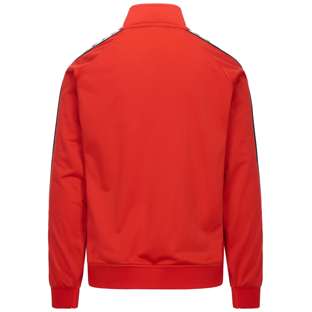 Red Men's Slim Fit Fleece Jacket with Zip and Logo Details main