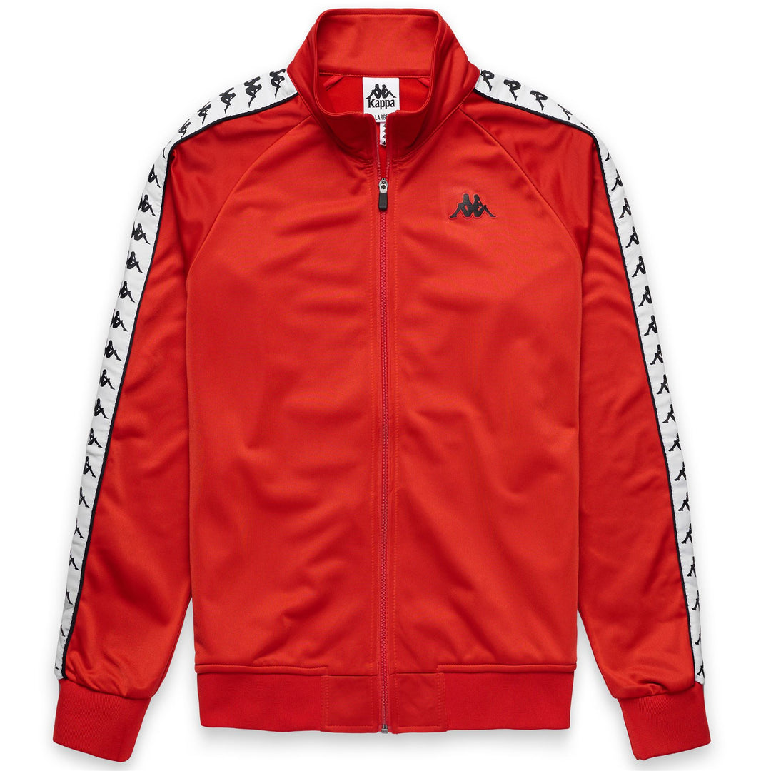 Red Men's Slim Fit Fleece Jacket with Zip and Logo Details main