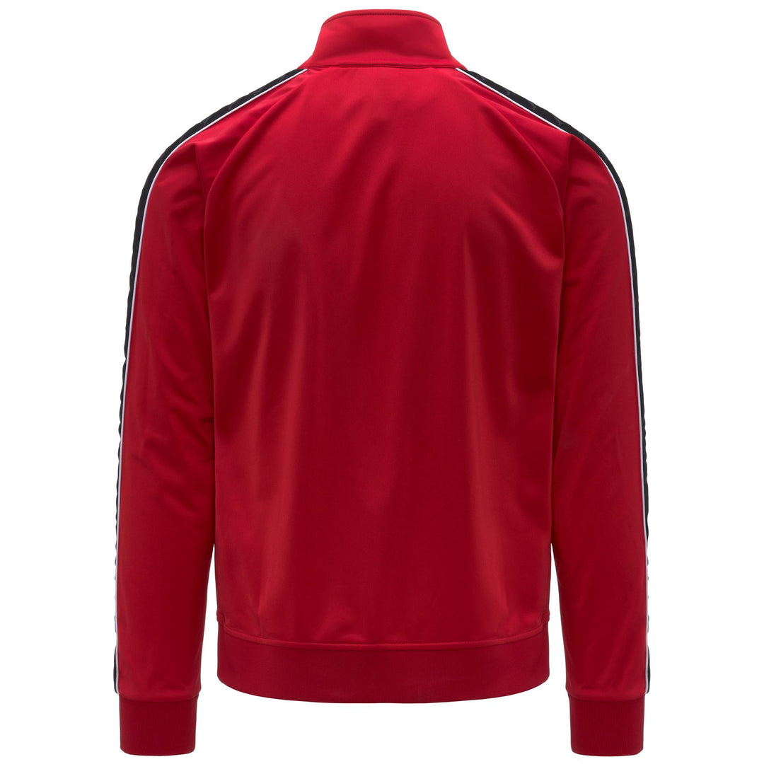 Red Men's Slim Fit Fleece Jacket with Full Zip and Logo main