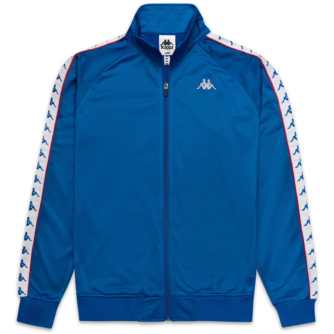 222 BANDA      ANNISTON SLIM - Fleece - Jacket - Man - BLUE FRANCE-RED MD CORAL-WHITE 01