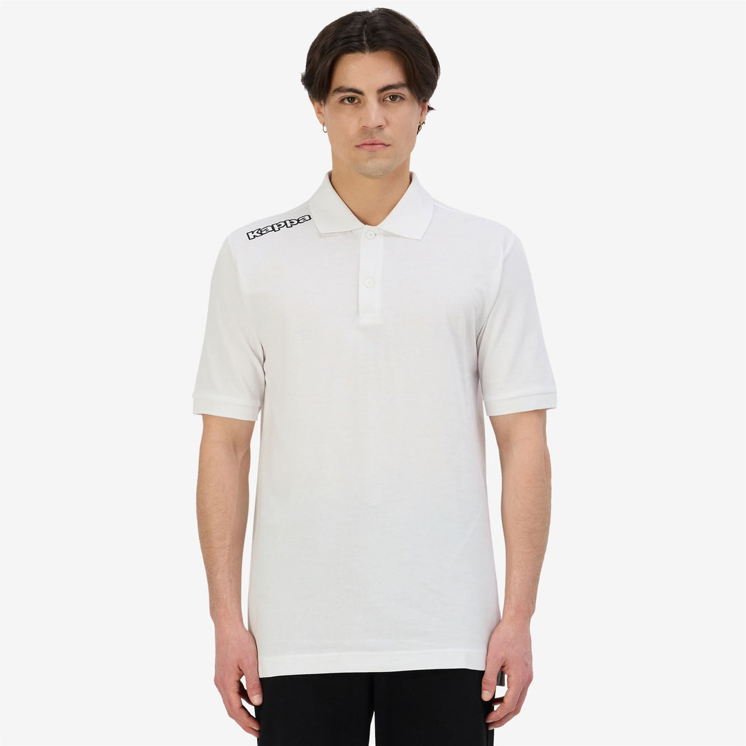 Polo blanc en coton pour homme, idéal pour l'entraînement main