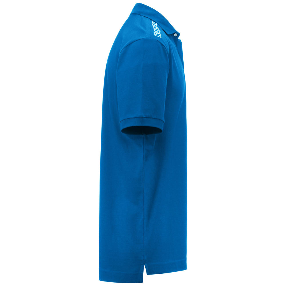 Italy Blue Men's Training Polo Shirt in Cotton. 02