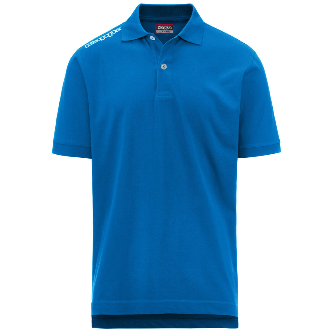 Italy Blue Men's Training Polo Shirt in Cotton. 01