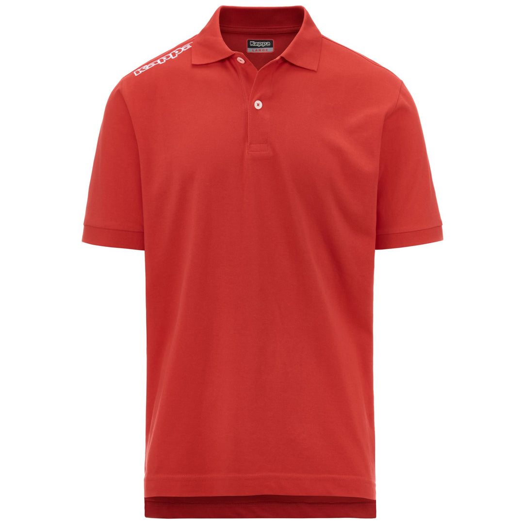 Red Men's Cotton Polo Shirt for Training 01