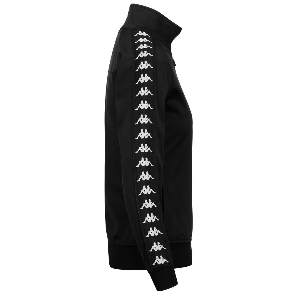 Black Women's Slim Fit Sportswear Fleece with Rib Borders 02