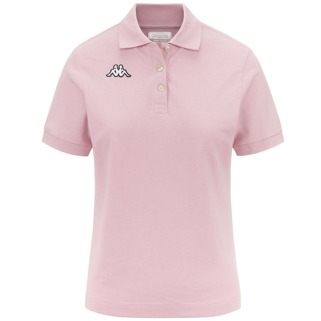 Peach Red Women's Cotton Polo Shirt with Embroidered Logo 01