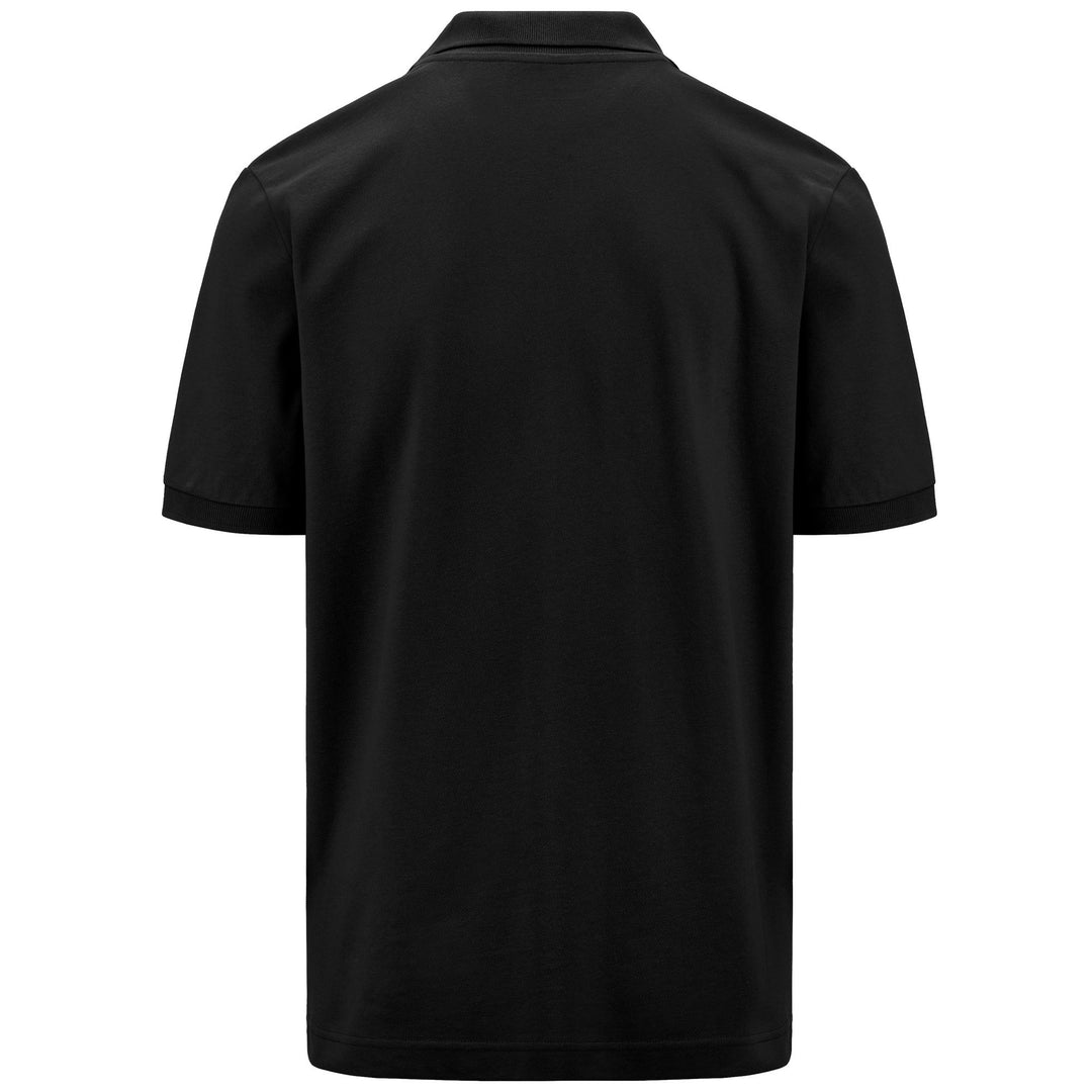 Camisa polo deportiva de algodón negra para hombre. main