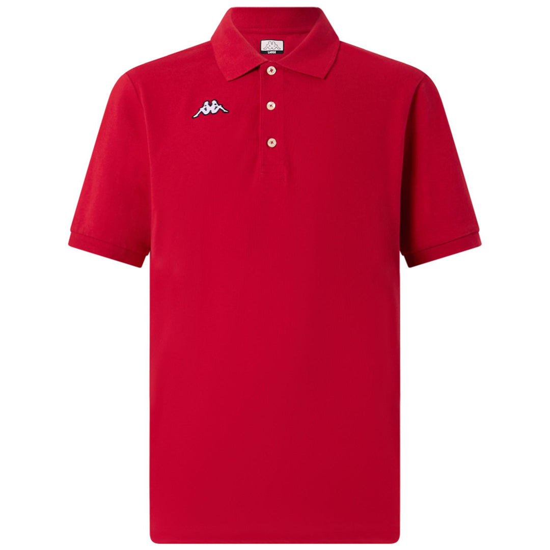 Chili Red Men's Cotton Polo Shirt with Logo 01
