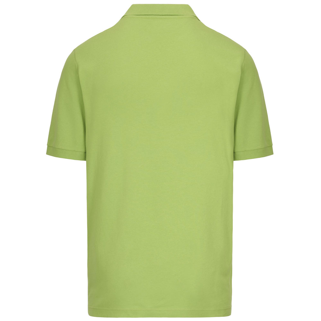 Camisa polo deportiva de algodón verde planta para hombre. main