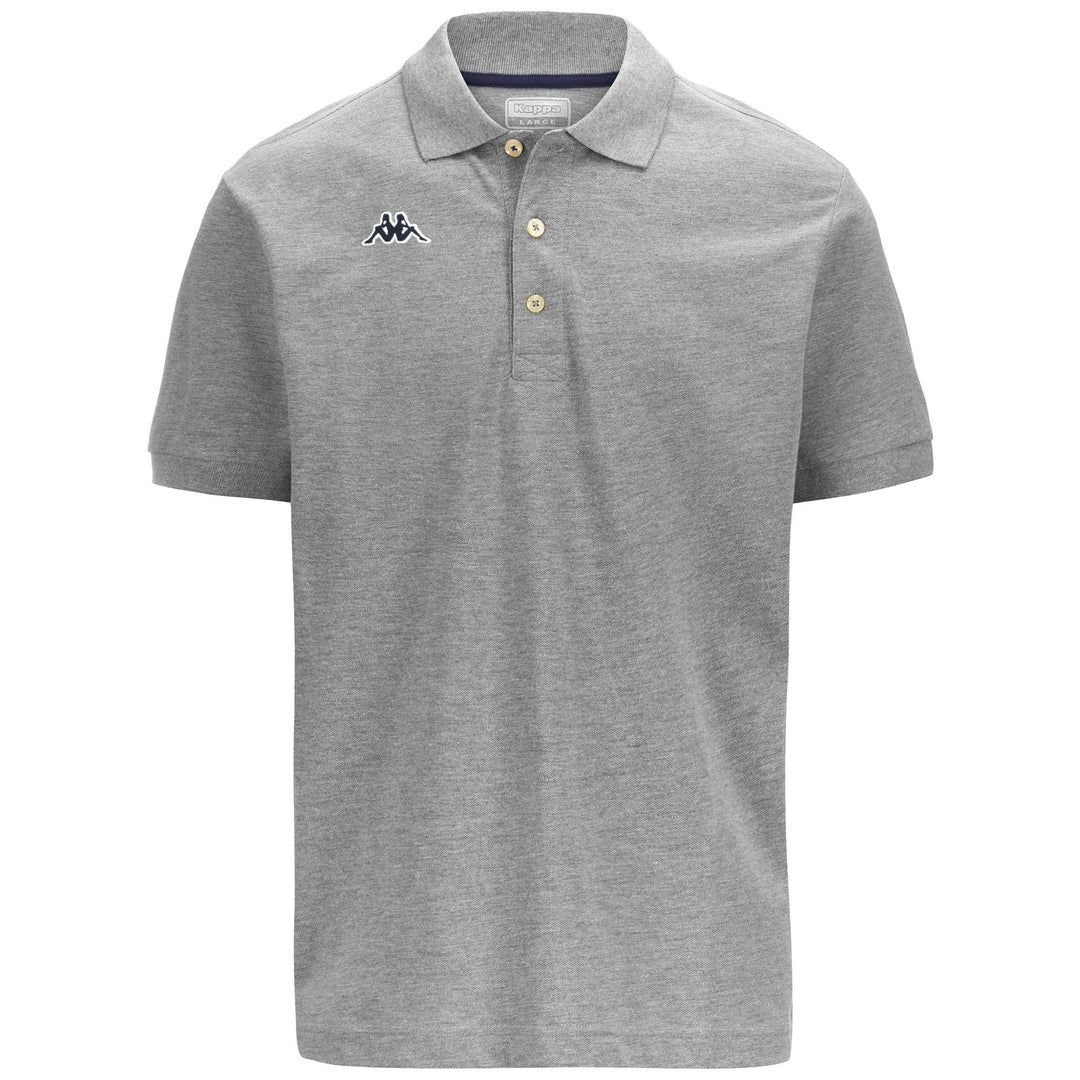 Grey Men's Regular Fit Sportswear Polo Shirt in Cotton Piquet Fabric 01