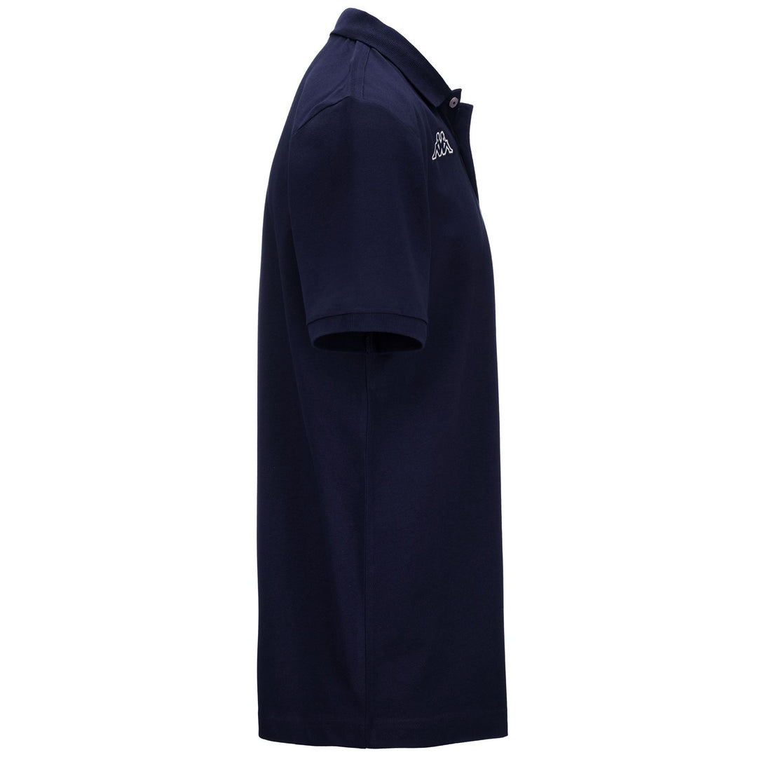 Polo de sport bleu pour homme, coupe classique, en coton. main