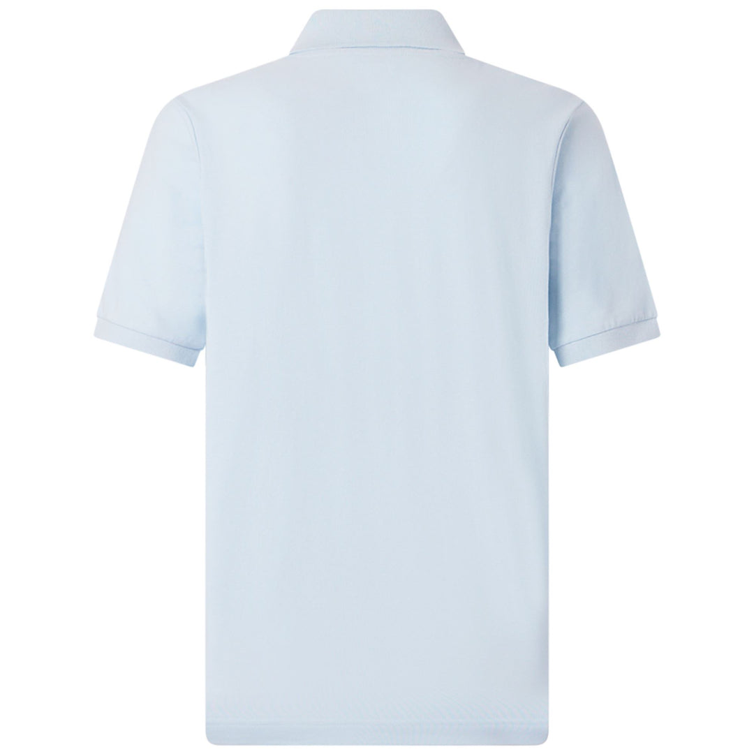 Polo de sport bleu pour homme, coupe classique, en coton main