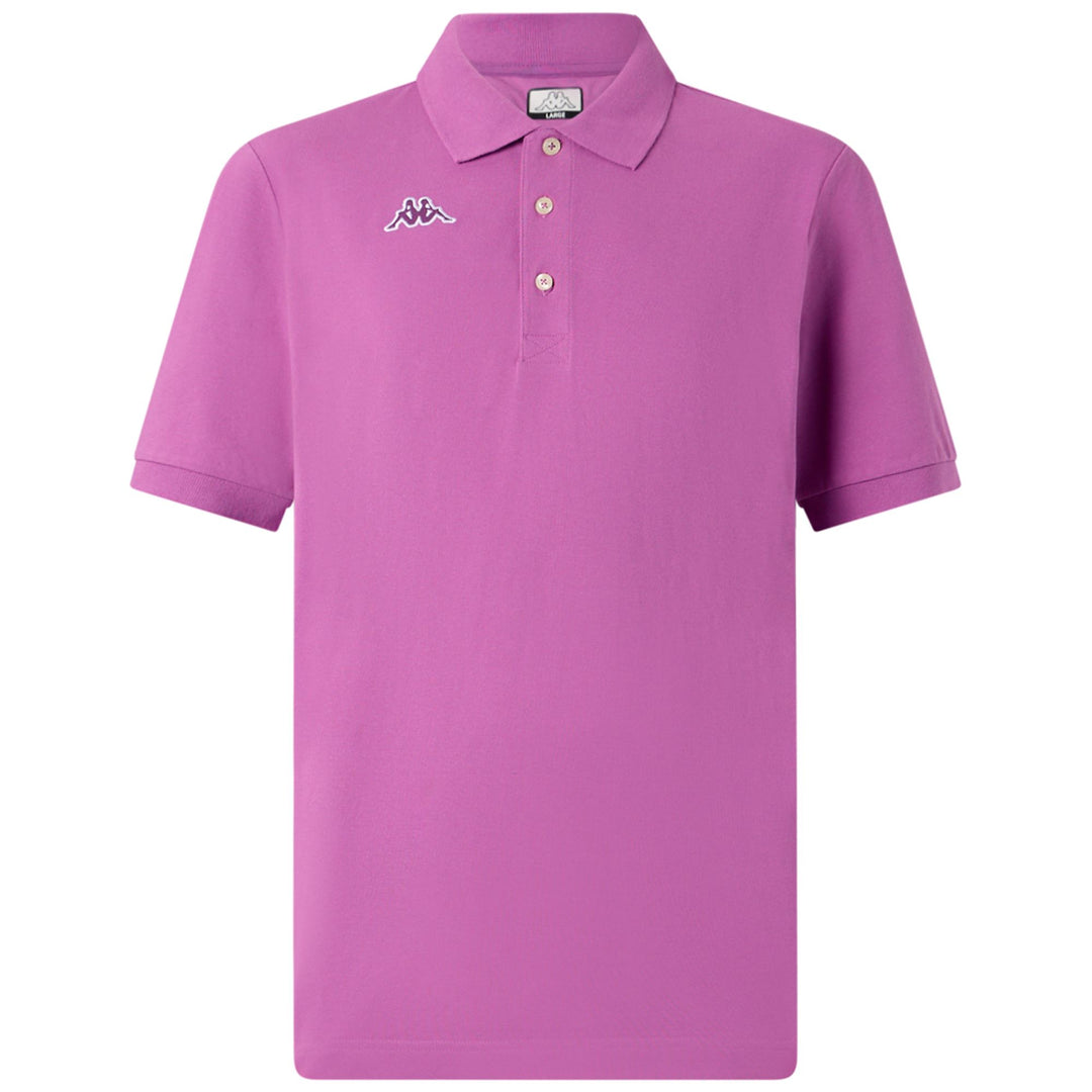Amethyst Red Men's Cotton Polo Shirt with Logo 01