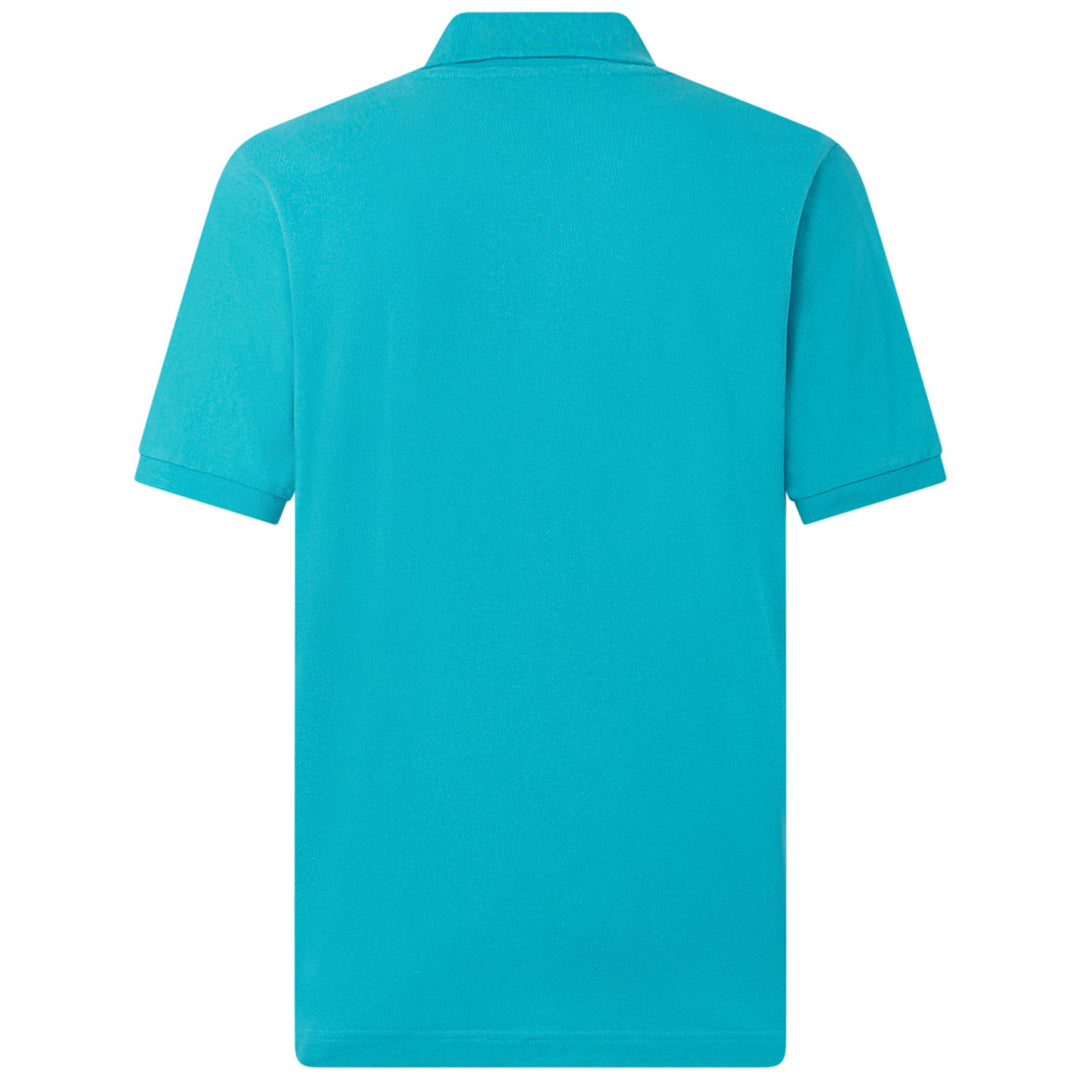 Polo Shirt Sportiva in Cotone Uomo Verde Navy main