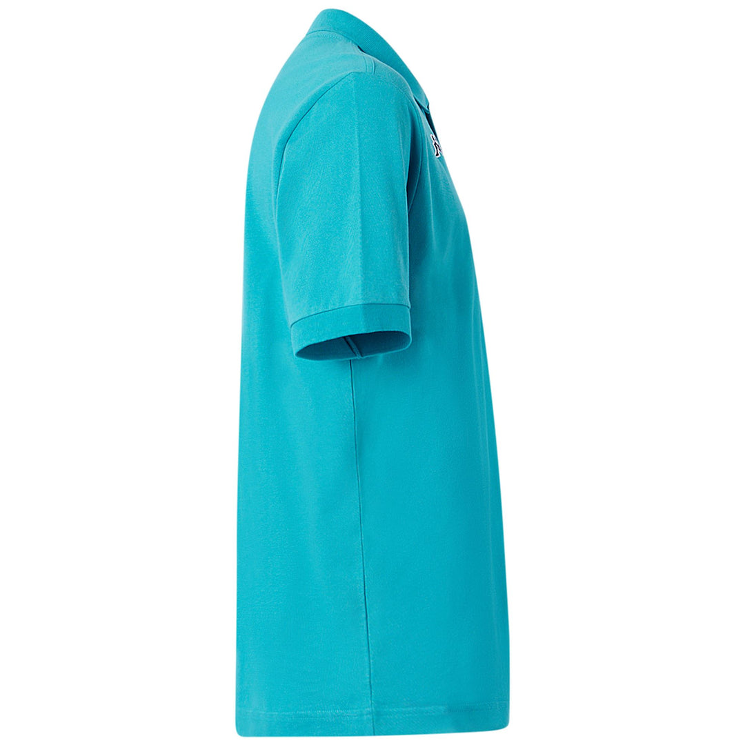 Polo Shirt Sportiva in Cotone Uomo Verde Navy main