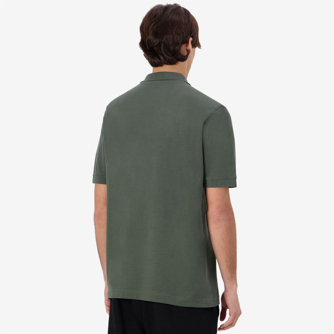 Green Men's Regular Fit Sportswear Polo Shirt in Cotton Piquet main