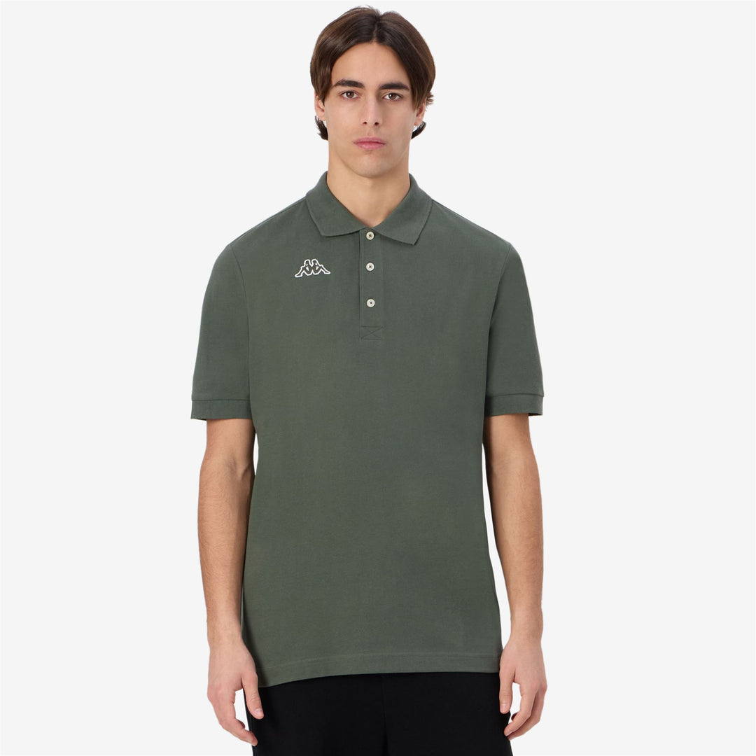 Green Men's Regular Fit Sportswear Polo Shirt in Cotton Piquet main