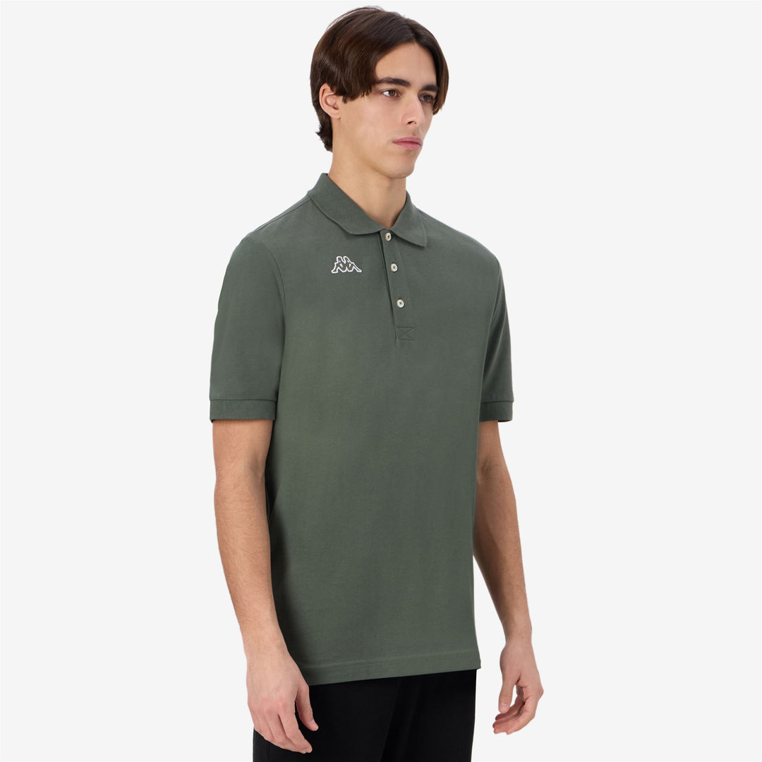Green Men's Regular Fit Sportswear Polo Shirt in Cotton Piquet main