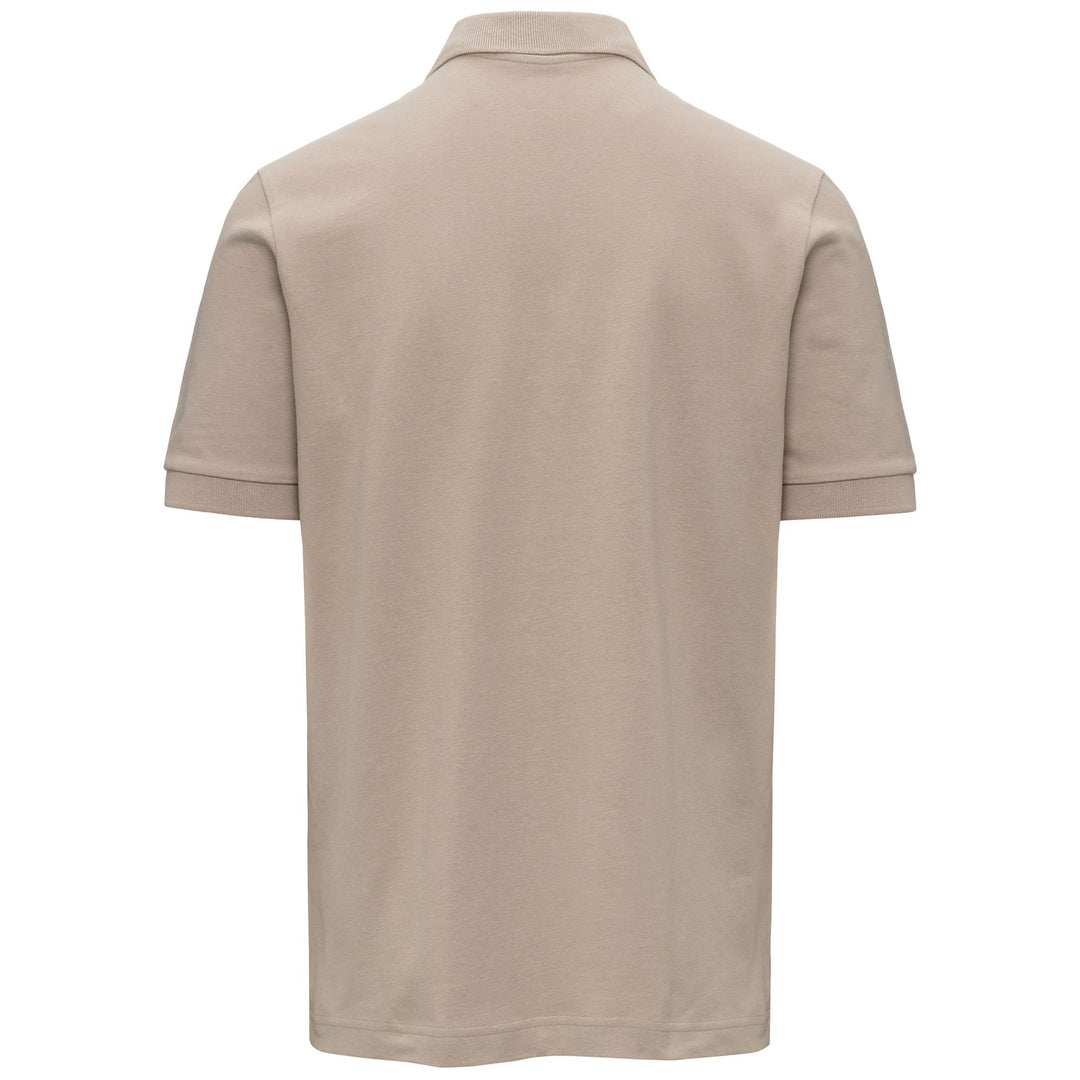 Polo beige pour homme, coupe classique, en coton. main