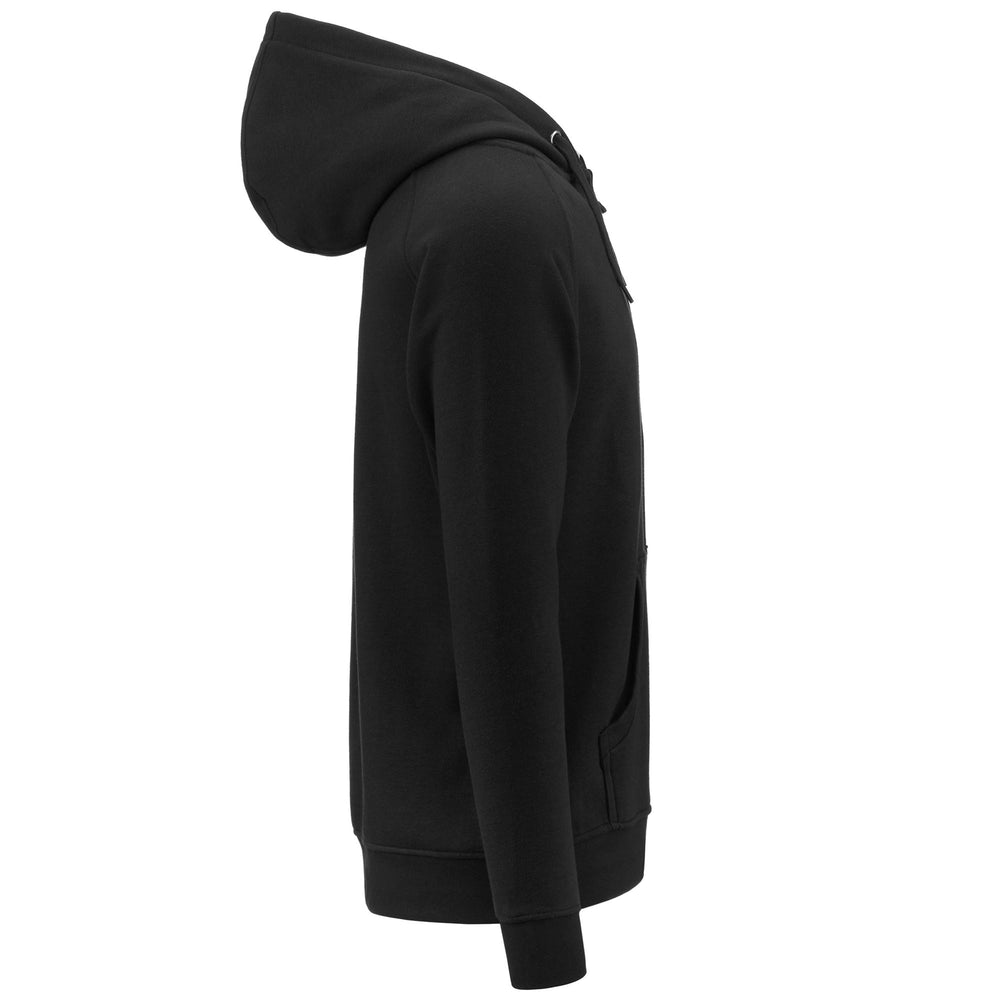 Sudadera con capucha deportiva de polar negra para hombre 02
