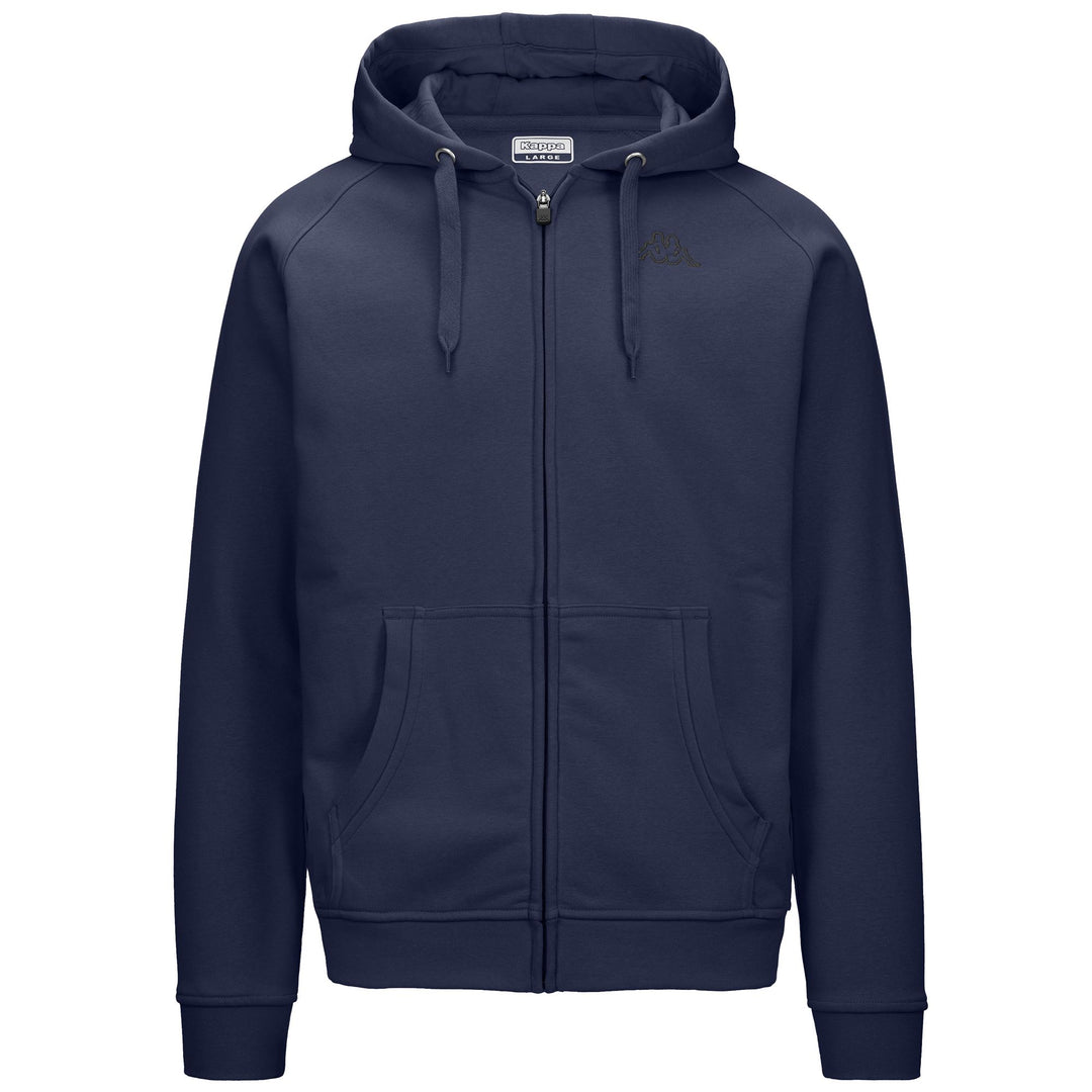 Blue Men's Slim Fit Sportswear Full Zip Hoodie main