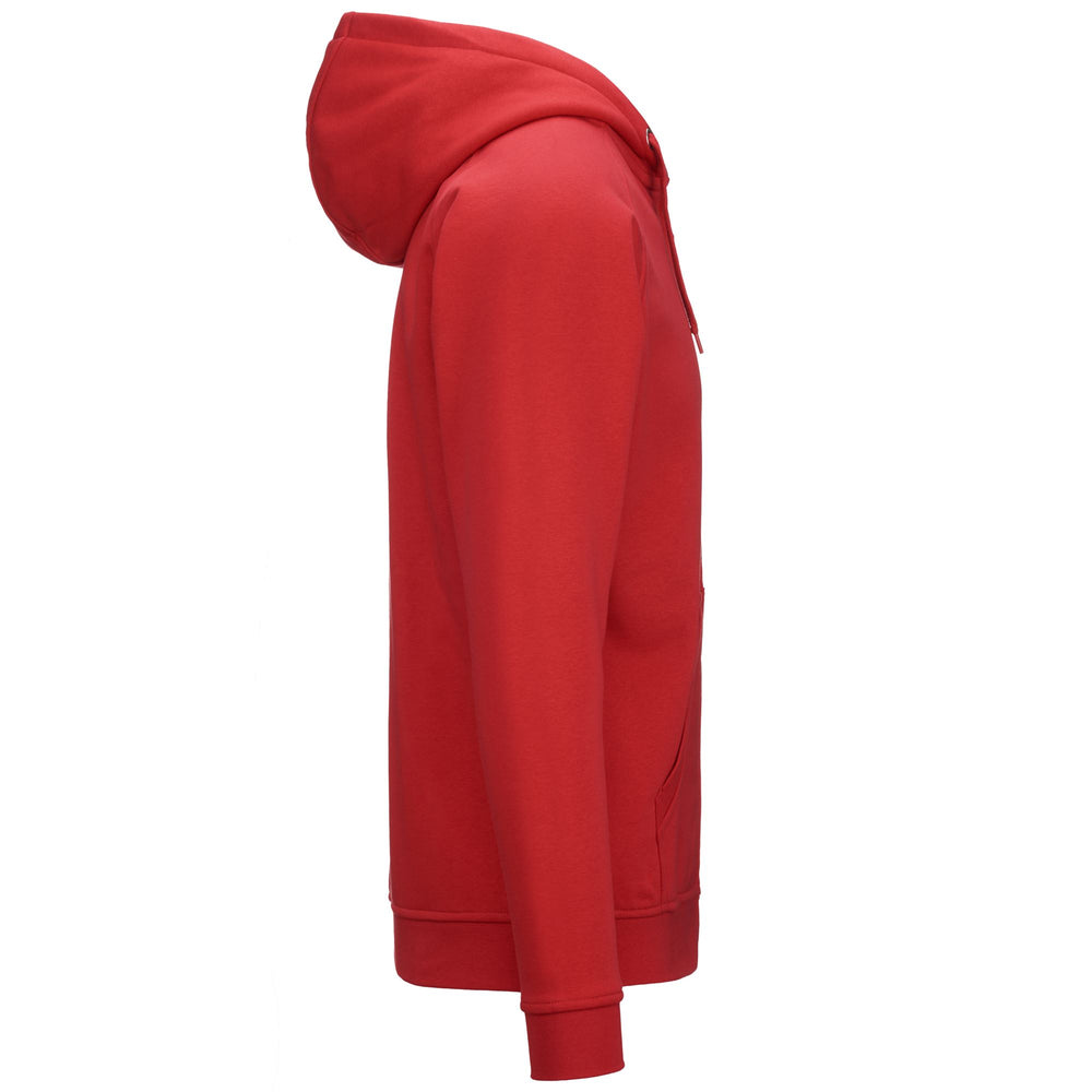 Fleece Man LOGO  JACK SLIM Jacket RED CHINESE Dressed Front (jpg Rgb)	