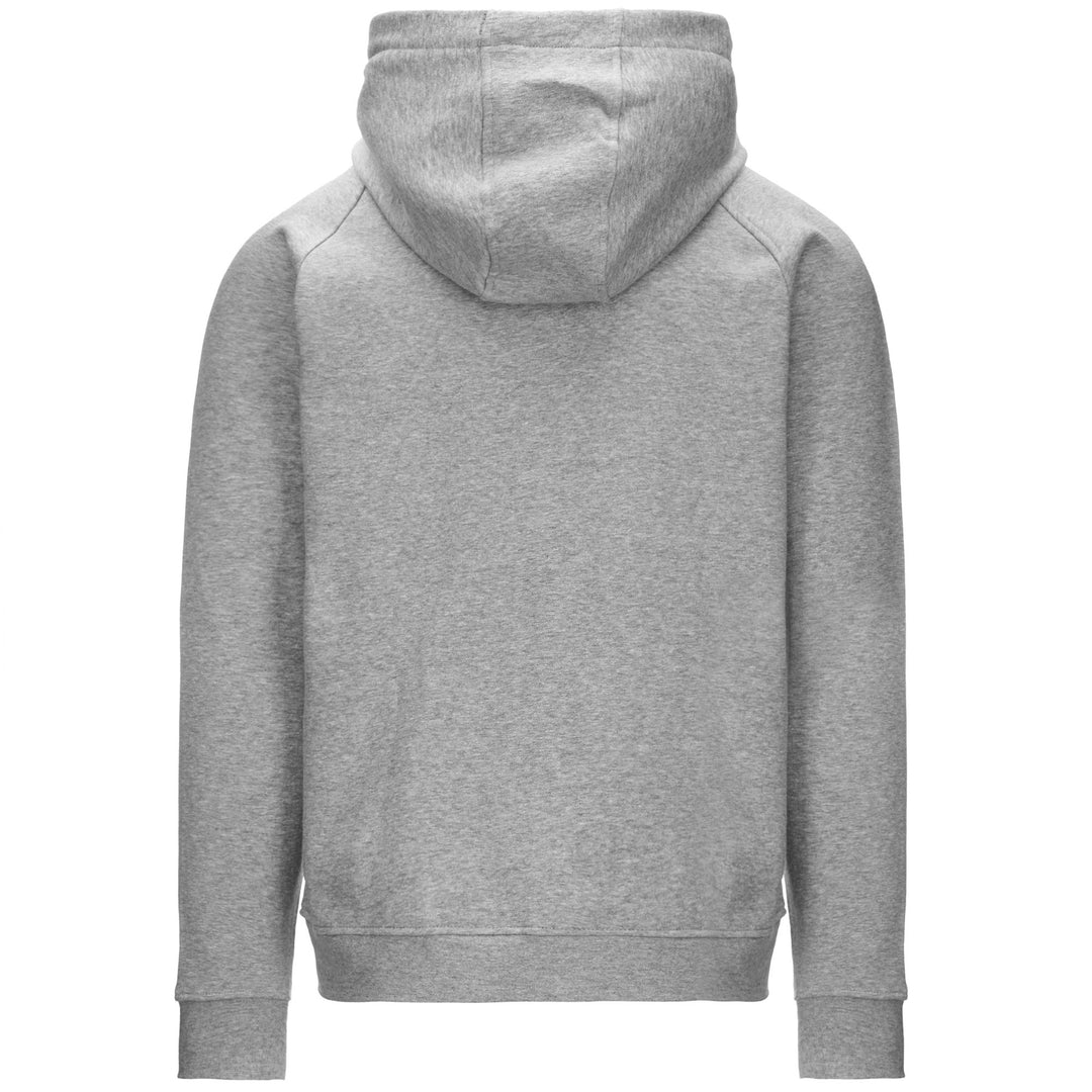 Sudadera con capucha de polar gris de corte entallado para hombre con cremallera completa y bolsillo tipo canguro main