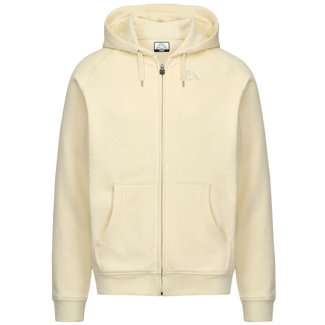 Sudadera con capucha de polar blanca, ajustada, con cremallera completa y bolsillo tipo canguro para hombre 01