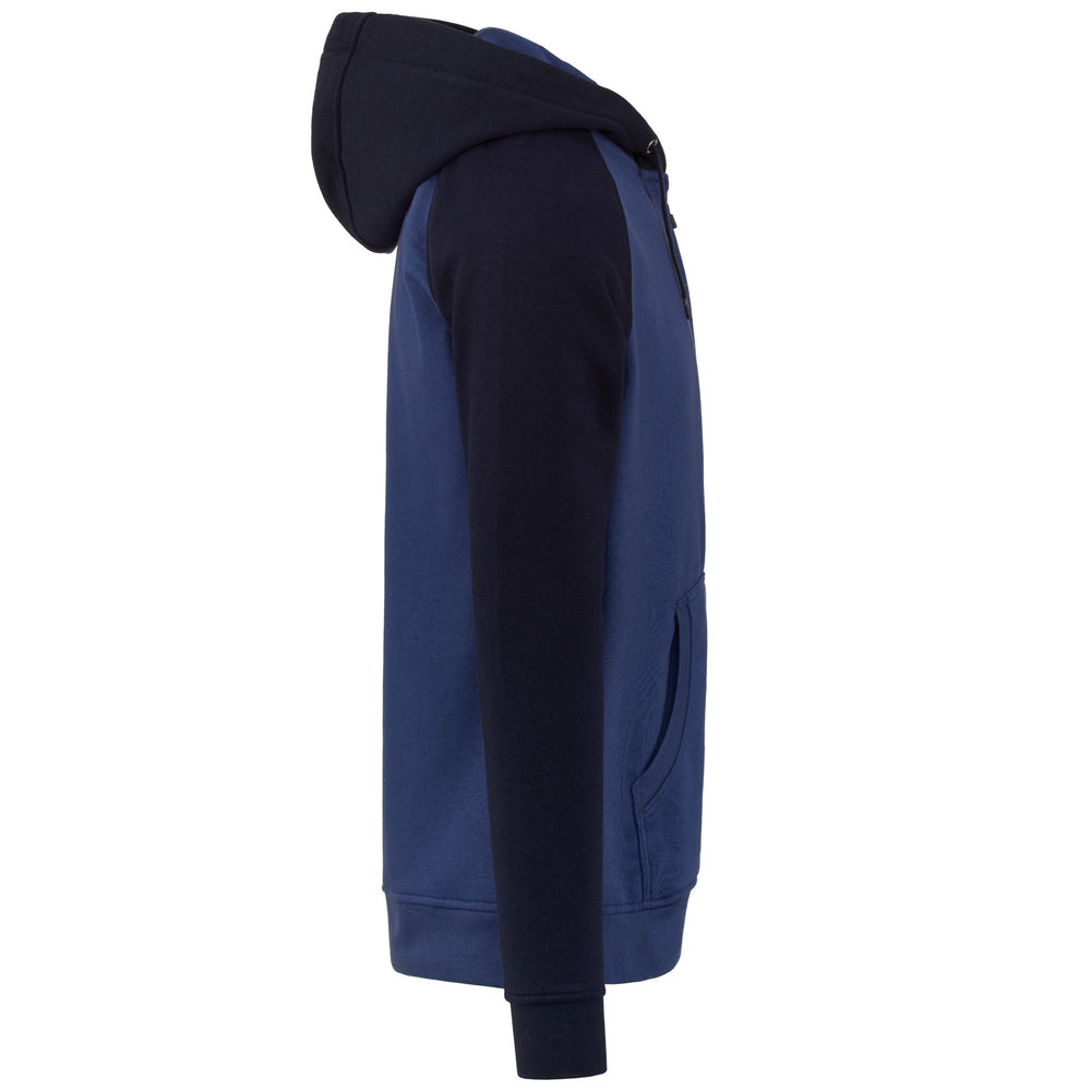 Fleece Man LOGO  JACK SLIM Jacket BLUE - BLUE DK Dressed Front (jpg Rgb)	