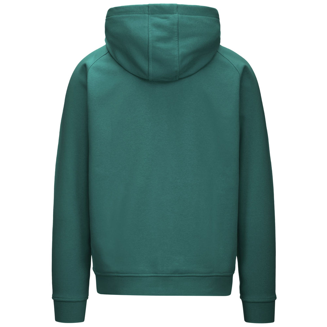 Sudadera con capucha y cremallera completa de corte entallado para hombre de Green Jasper con bolsillo tipo canguro main