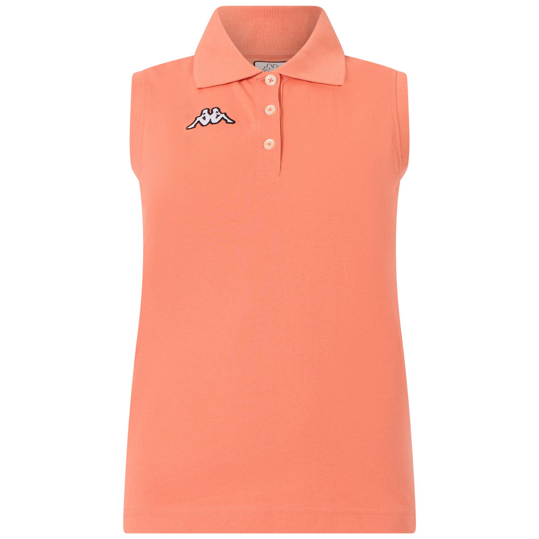 Coral Red Women's Slim Fit Tennis Polo Shirt 01