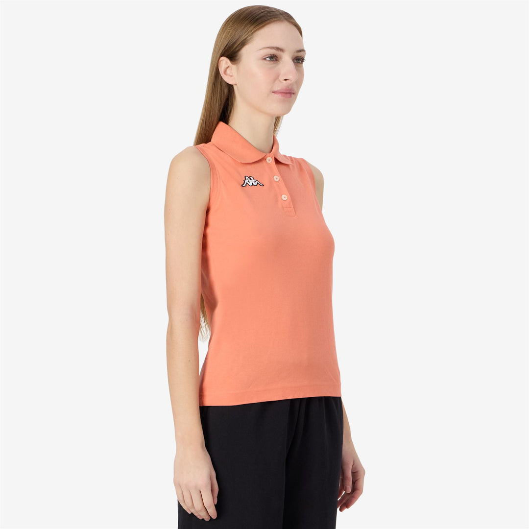 Coral Red Women's Slim Fit Tennis Polo Shirt main