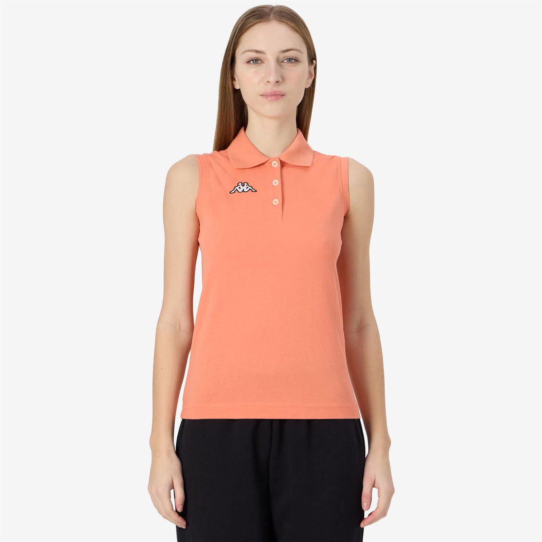 Coral Red Women's Slim Fit Tennis Polo Shirt main