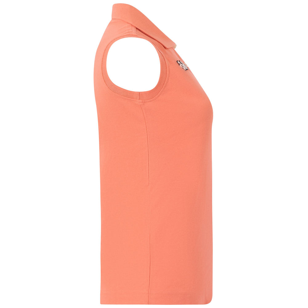 Coral Red Women's Slim Fit Tennis Polo Shirt 02