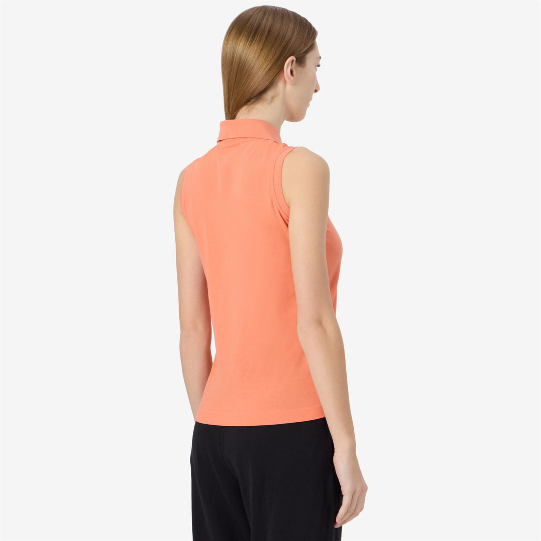 Coral Red Women's Slim Fit Tennis Polo Shirt main