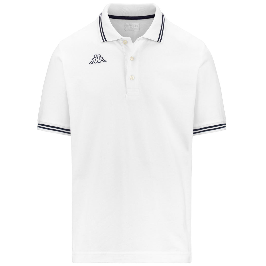 Polo deportivo de algodón para hombre, color blanco marino 01