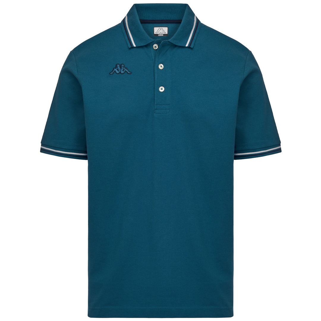 Blue Men's Regular Fit Sportswear Polo Shirt in Cotton Piquet 01