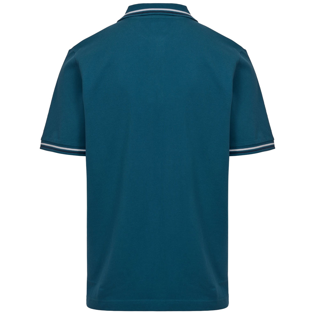 Blue Men's Regular Fit Sportswear Polo Shirt in Cotton Piquet main