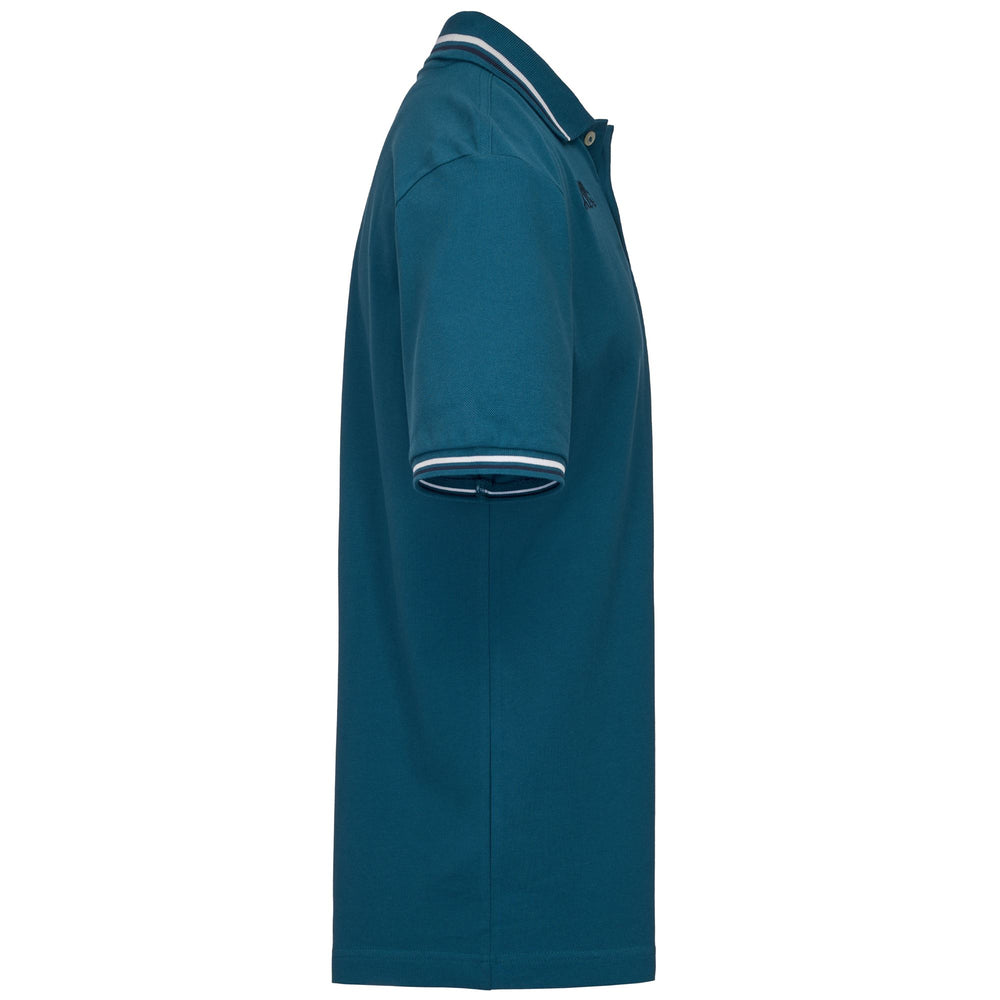 Blue Men's Regular Fit Sportswear Polo Shirt in Cotton Piquet 02