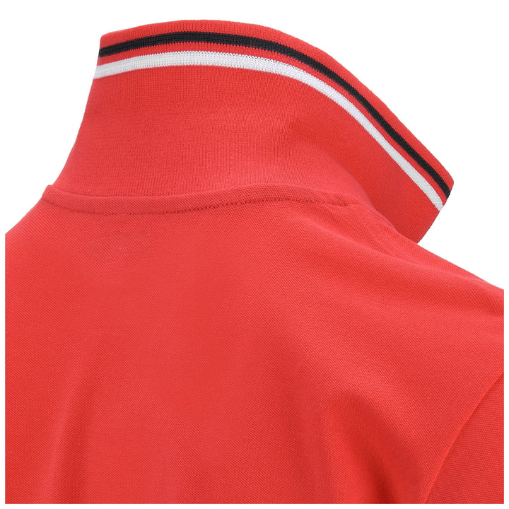 Polo Shirts Man LOGO MALTAX 5 MSS Polo RED CORAL-BLUE NAVY-WHITE Dressed Back (jpg Rgb)		
